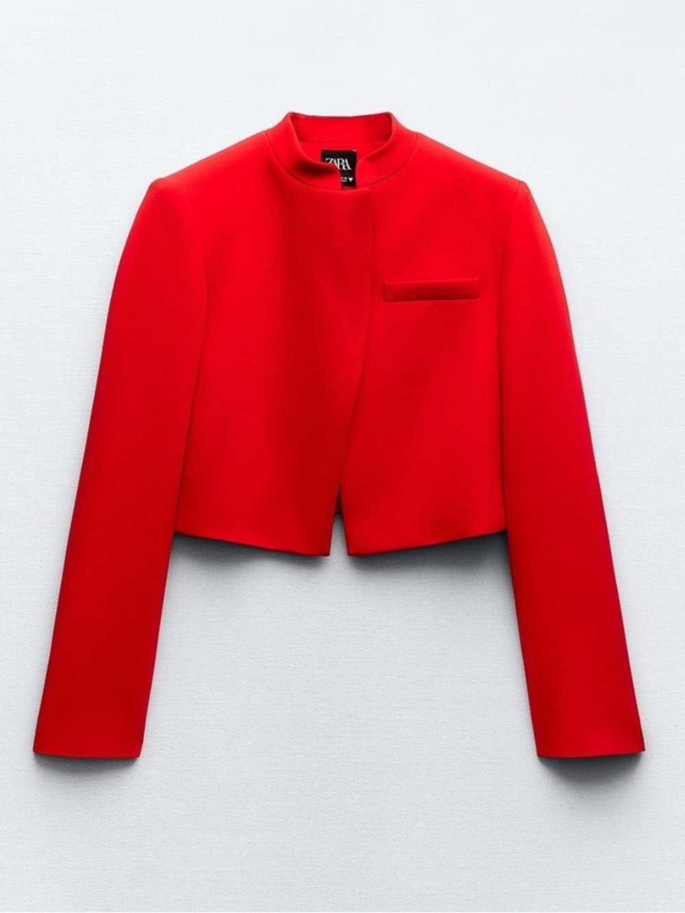 Price Firm - Zara Minimalist Military Stand Collar Mandarin Style Red Jacket